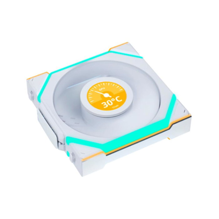 Lian Li UNI FAN SL120 Blanc, Pack de 3 Ventilateurs PWM Daisy-Chain 120mm Lian Li UNI FAN SL120 Blanc, Pack de 3 Ventilateurs PWM Daisy-Chain 120mm