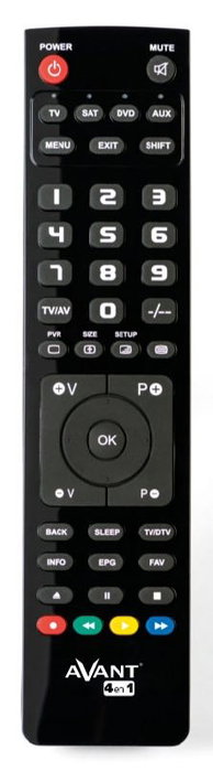 AVANT CONNECT Mando 4 en 1 programmable par PC avec grands numéros