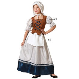 Déguisement serveuse médiévale robe blanche pour fille enfant 3-4 ans