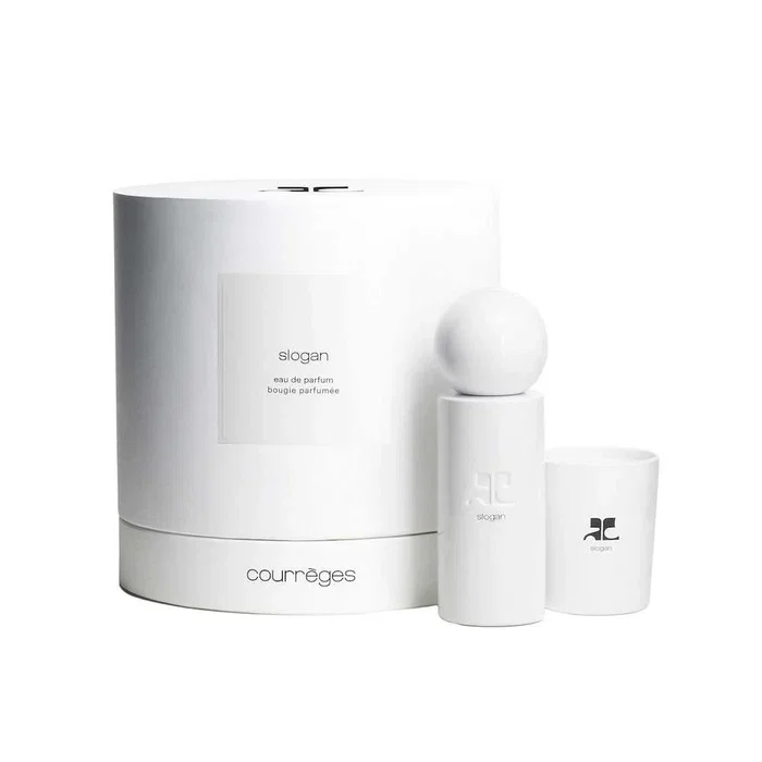 Courreges Set Slogan avec Eau de Parfum et Bougie Parfumée Courreges Set Slogan avec Eau de Parfum et Bougie Parfumée
