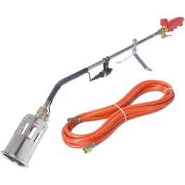 Rothenberger ROMAXI PIEZO PREMIUM Désherbeur thermique à gaz, allumage piezo automatique, température 1060°C, tuyau 5 m, lance coudée 35°, poignée ergonomique - Gris