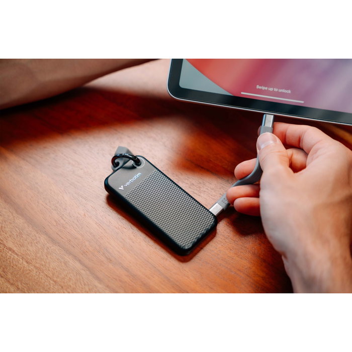 Verbatim Pocket SSD USB 3.2 1 To Noir/Gris Verbatim Pocket SSD USB 3.2 1 To Noir/Gris