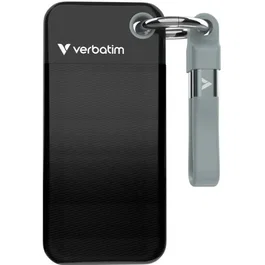 Verbatim Pocket SSD Externe 1 To Portable - Stockage USB-C Flash, Noir/Gris