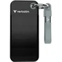 Verbatim Pocket SSD Externe 1 To Portable - Stockage USB-C Flash, Noir/Gris
