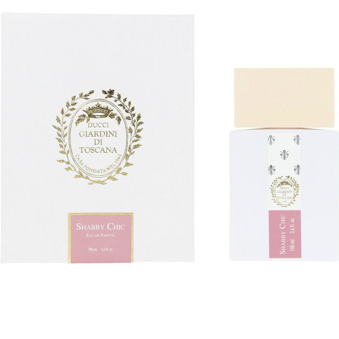 Giardini Di Toscana Eau de Parfum SHABBY CHIC - Vaporisateur 100 ml - Parfum Unisexe aux Notes de Pivoine, Rose et Cèdre - Sillage Frais et Persistant