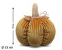 BigBuy Carnival Citrouille Décorative en Tissu Dorée 22x20 cm avec Nœud en Jute
