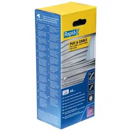 Rapid 5001413 - Lot de 48 bâtons de colle chaude PVC & câbles Ø12mm x 190mm, blanc (880g) - Compatible pistolets Rapid EG280, EG310, EG320, EG330, EG340, EG360
