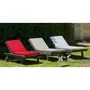 Jardin Prive Coussin de Chaise Longue Monte Carlo - Gris Ardoise - 185 x 55 x 6 cm