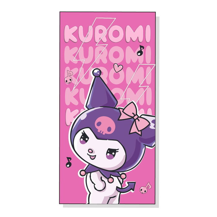SANRIO - Toalla Kuromi Hello Kitty en microfibra 70x140 cm - 250 g/m² - 100% polyester SANRIO - Toalla Kuromi Hello Kitty en microfibra 70x140 cm - 250 g/m² - 100% polyester