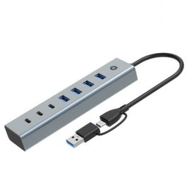 Conceptronic HUBBIES20G Hub USB 7 ports (4x USB-A et 3x USB-C)
