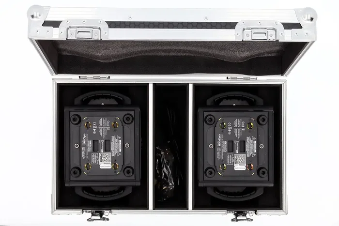 ALGAMLIGHT Flight-Case MW19X15ZX – Bois, mousse, 2 têtes mobiles, roues, 620x590x390 mm