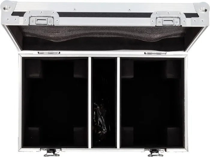 ALGAMLIGHT Flight-Case MW19X15ZX – Bois, mousse, 2 têtes mobiles, roues, 620x590x390 mm