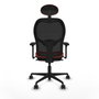 Piqueras y Crespo Chaise de Bureau avec Appui-tête Jorquera 3D036N1 Orange Foncé