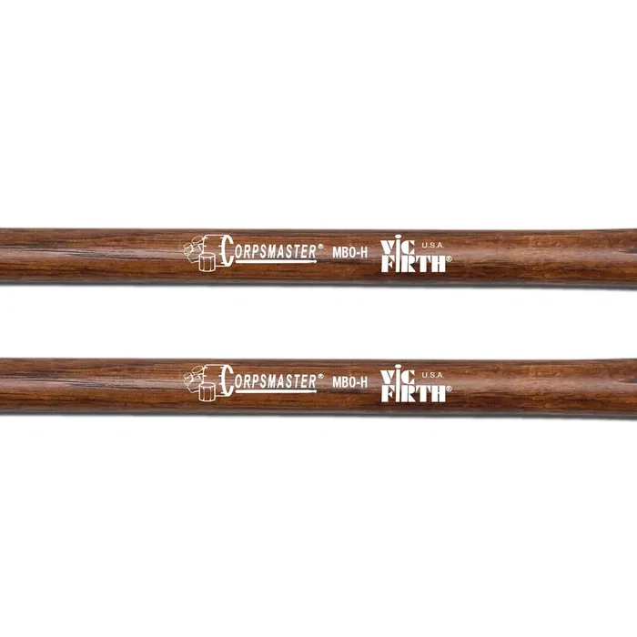 Vic Firth Corpsmaster MB0H Mazas de bombo de marcha avec tête en feutre blanc et manche en noyer américain