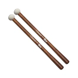 Vic Firth Corpsmaster MB0H Mazas de bombo de marcha avec tête en feutre blanc et manche en noyer américain