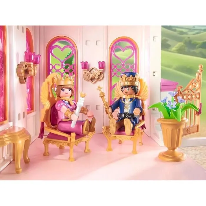Playmobil 71845 - Palais avec couple royal et 2 trônes, Les princesses Magic - Jeu de construction, 421 pièces, à partir de 4 ans
