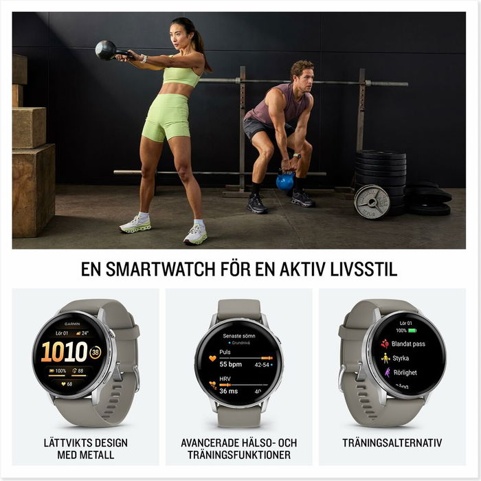 Garmin Venu 4 Montre Connectée 45mm - Réf. 010-03014-00 - Noir