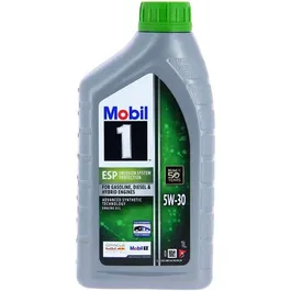 Mobil 1 5W-30 ESP Synthétique, Huile Moteur - 1 Litre - Nettoyante, Performances & Écologie, pour Essence et Diesel