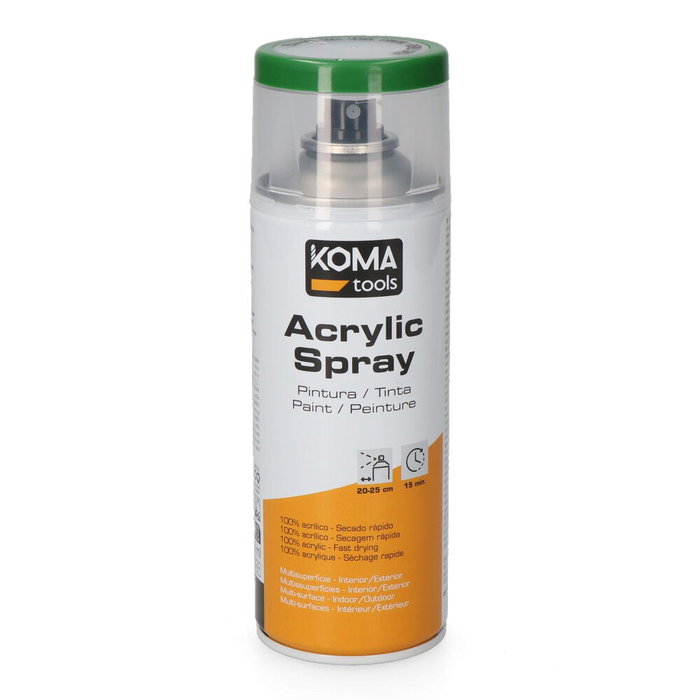 Koma Tools Peinture acrylique en spray RAL 6001 vert émeraude finition brillante, 300 ml Koma Tools Peinture acrylique en spray RAL 6001 vert émeraude finition brillante, 300 ml