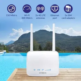 Strong Routeur 4G LTE Wi-Fi 300 Mbit/s, Modem Haut Débit Compatible Tous Opérateurs, Support 802.11n/b/g