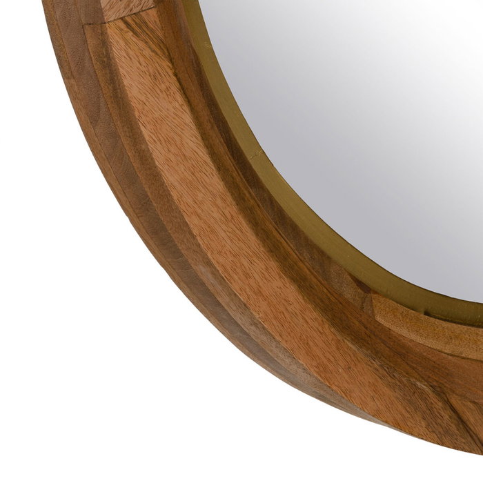 BigBuy Home Miroir mural Doré Naturel 90 x 7,5 x 90 cm