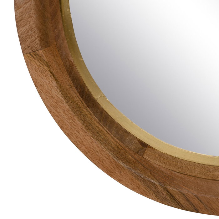 BigBuy Home Miroir mural Doré Naturel 90 x 7,5 x 90 cm