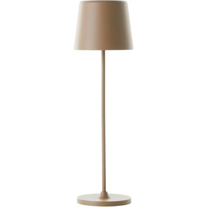 Brilliant Lampe à poser KAAMI BRILLIANT LED extérieur IP44 - Dimmable et rechargeable USB - Métal et plastique cappuccino - 2W 310lm 3000K