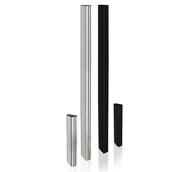 B-Tech BT8380 - Support de colonne verticale en aluminium de 60 cm, noir - Pour système X, installation vidéomur et gestion de câbles