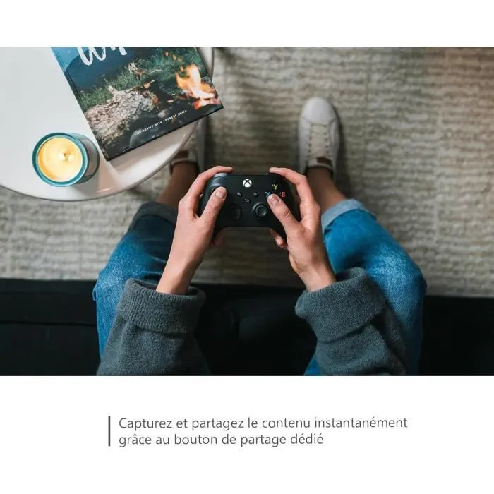 Microsoft Manette sans fil Xbox avec câble USB-C inclus - Noir - Design ergonomique
