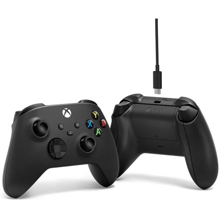 Microsoft Manette sans fil Xbox avec câble USB-C inclus - Noir - Design ergonomique