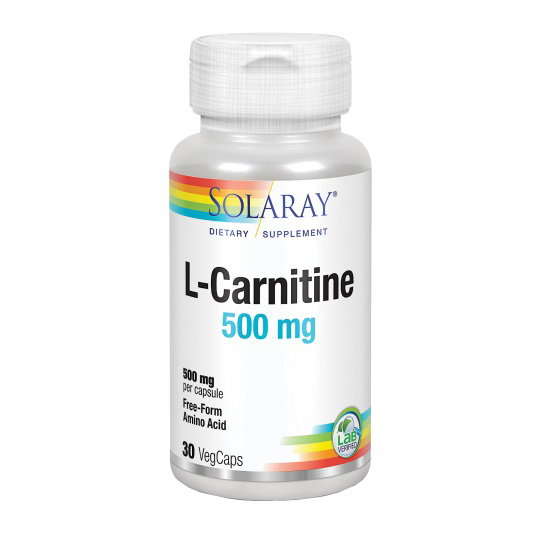 SOLARAY L-Carnitine 500 mg, 30 Capsules SOLARAY L-Carnitine 500 mg, 30 Capsules