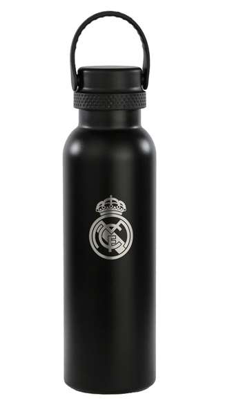 SAFTA Gourde isotherme Real Madrid 600 ml - 2ème équipement 24/25 - Dimensions : 25x7.3x7.3 cm