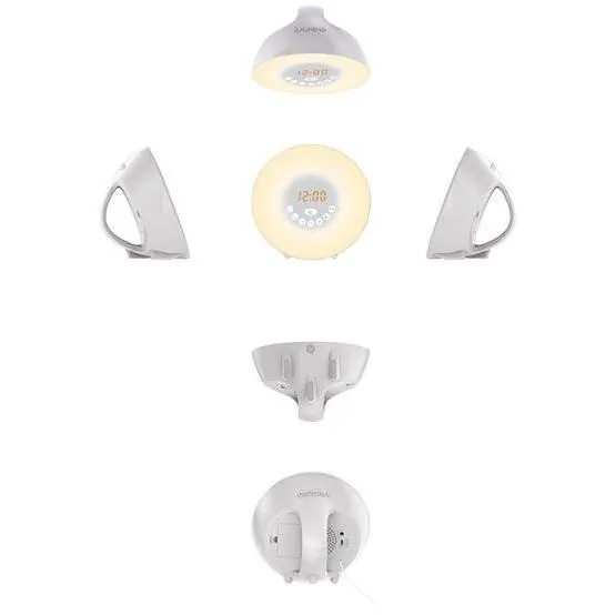 CGV CR ARUNA - Radio réveil simulateur d'aube et crépuscule avec ambiances lumineuses - DAB+, FM, Web