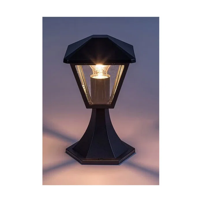 RABALUX RAB-7148 Paravento - Lampe de jardin extérieure en aluminium noir avec abat-jour en verre, IP44, douille E27, Hauteur 29 cm