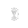 RABALUX RAB-7148 Paravento - Lampe de jardin extérieure en aluminium noir avec abat-jour en verre, IP44, douille E27, Hauteur 29 cm