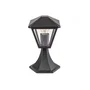 RABALUX RAB-7148 Paravento - Lampe de jardin extérieure en aluminium noir avec abat-jour en verre, IP44, douille E27, Hauteur 29 cm