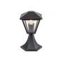 RABALUX RAB-7148 Paravento - Lampe de jardin extérieure en aluminium noir avec abat-jour en verre, IP44, douille E27, Hauteur 29 cm
