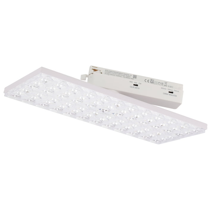Projecteur sur rail LED 30 W CCT « Market » blanc