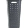 Curver Corbeille à Linge Softex 56L - 70% Matériaux Recyclés - 59 x 43 x 34 cm - Gris
