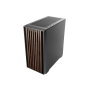 Mars Gaming MC-WOODC Boîtier ATX Semitorre, Panneau Madre Naturel, Cristal Chromé, Ventilateur 120mm FDB, USB 3.2