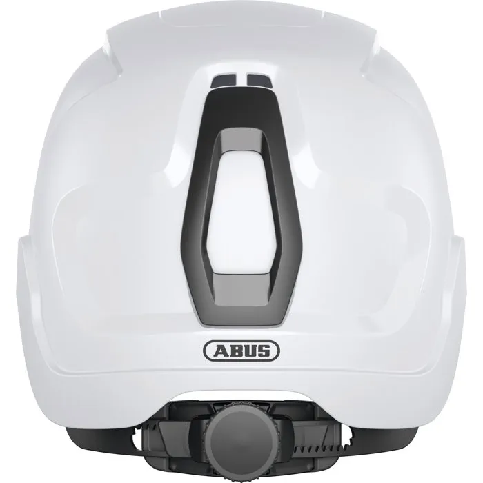 Abus SCATOR - Casque de protection industriel et chantier avec suspension 6 points PowerTriangle, réglage hauteur, serre-nuque, visière, blanc polaire