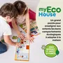 Adventerra Jeu éducatif GEOMAG - My Eco House - Méthode Montessori - Construction de maison - Sensibilisation à l'environnement