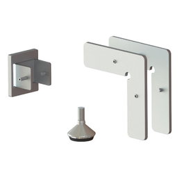 HERRAJES ALK Kit de quincaillerie pour structure KUADRO-SISTEM, Argent mat