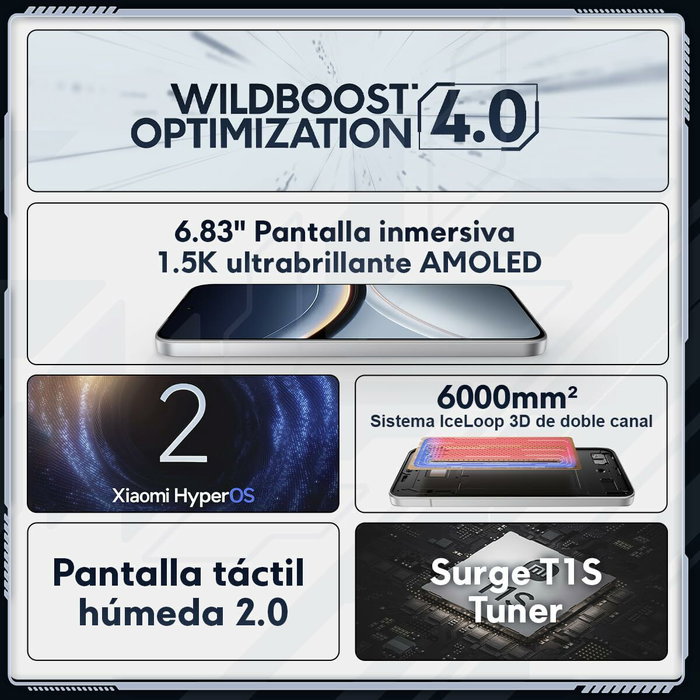 Smartphone Xiaomi POCO F7 5G 12-256 BK Octa Core 12 GB RAM 256 GB Noir