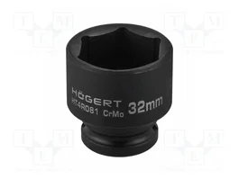 HÖGERT TECHNIK Douille à impact 6 pans 32mm 1/2 pouces courte