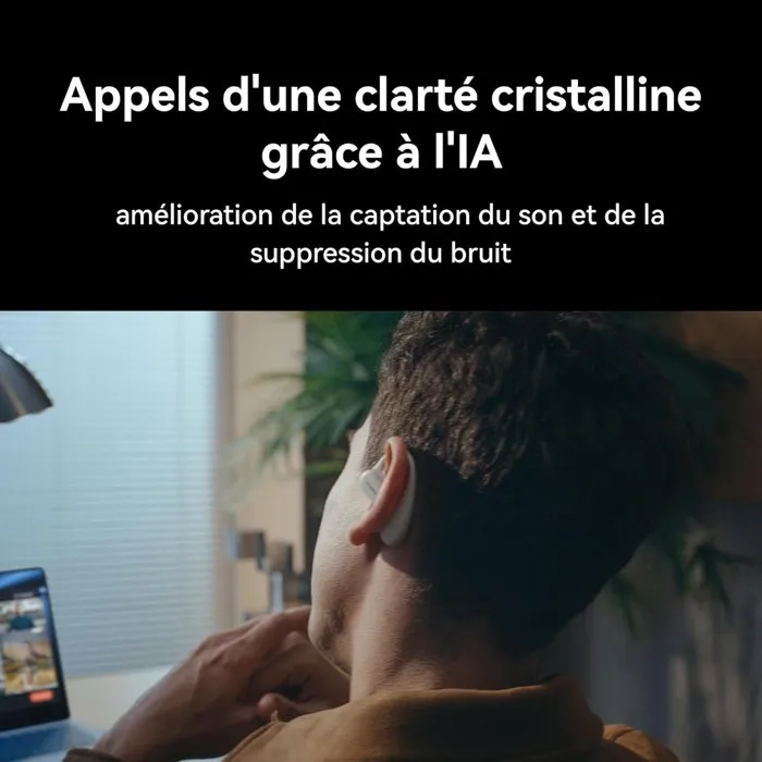 Huawei FreeArc - Écouteurs sans fil intra-auriculaires Bluetooth avec audio dynamique - Gris - Confort longue durée