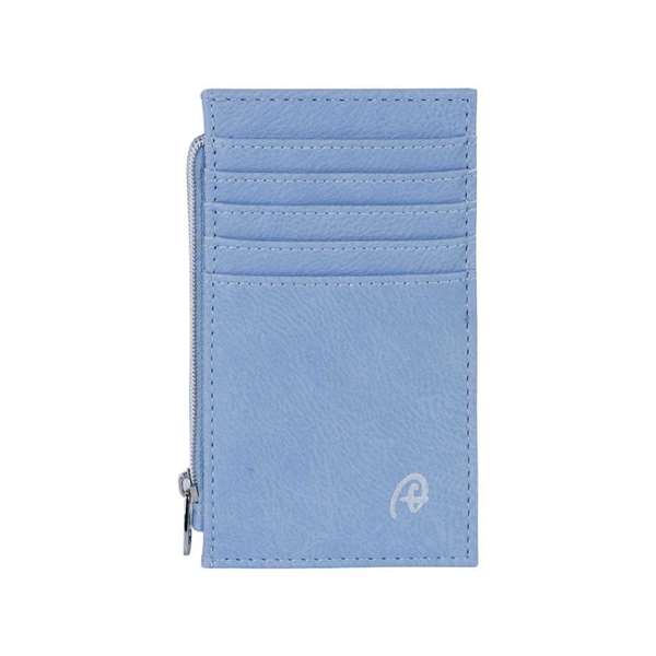 Karactermania - Porte-cartes et porte-monnaie slim Lilo et Stitch en acier - 5 compartiments pour cartes, 1 pour monnaie - PVC/polyester - Dimensions : 0,5 x 14 x 8 cm - Bleu