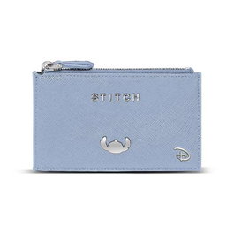 Karactermania - Porte-cartes et porte-monnaie slim Lilo et Stitch en acier - 5 compartiments pour cartes, 1 pour monnaie - PVC/polyester - Dimensions : 0,5 x 14 x 8 cm - Bleu