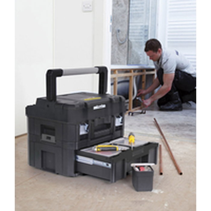 Stanley Pro-Stack™ FATMAX® Organiseur de rangement avec tiroir et 6 casiers Stanley Pro-Stack™ FATMAX® Organiseur de rangement avec tiroir et 6 casiers