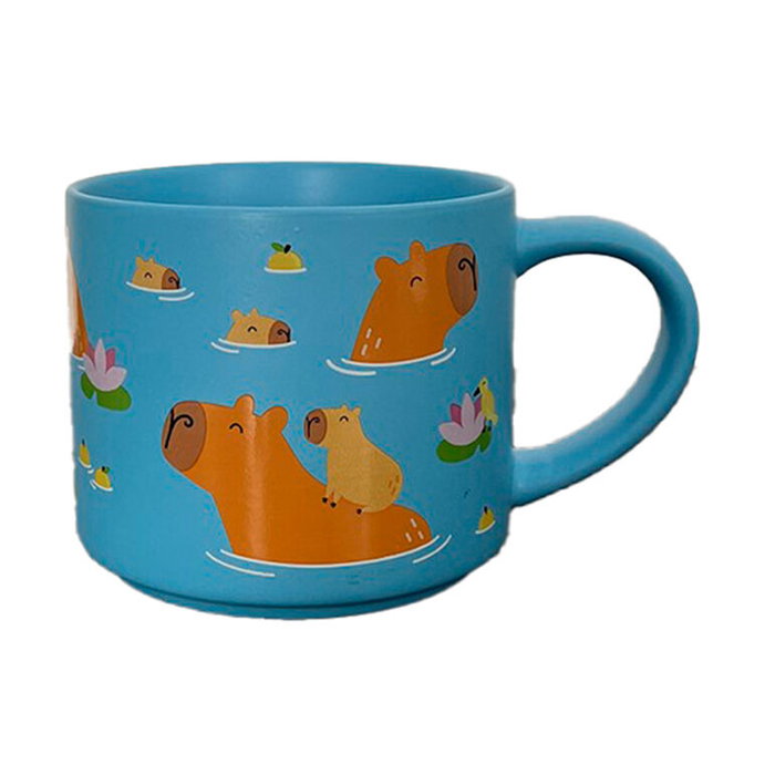 PUCKATOR Tasse Capybara 470ml en Porcelaine Blanche - Lavable au Lave-Vaisselle et Micro-Ondes - Capacité 470ml PUCKATOR Tasse Capybara 470ml en Porcelaine Blanche - Lavable au Lave-Vaisselle et Micro-Ondes - Capacité 470ml